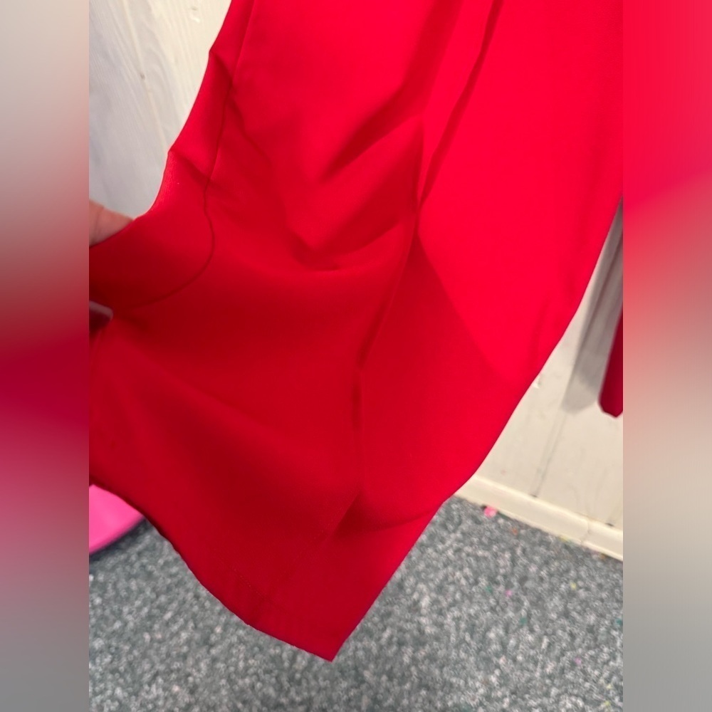Lulus High Waisted Wide Leg Red Pants, Size M - Picture 3 of 10